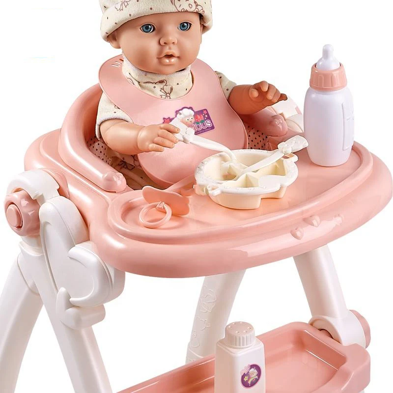 Набор Кукол Boneca De Bebe Deluxe высокий обеденный стол стул кукла бутылочка 16 дюймов для