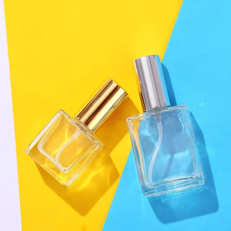 Wholesale Custom Unique Square 30ml 50ml 100ml Luxury Empty Glass Spray Perfume Bottles Packaging Glass Bottle