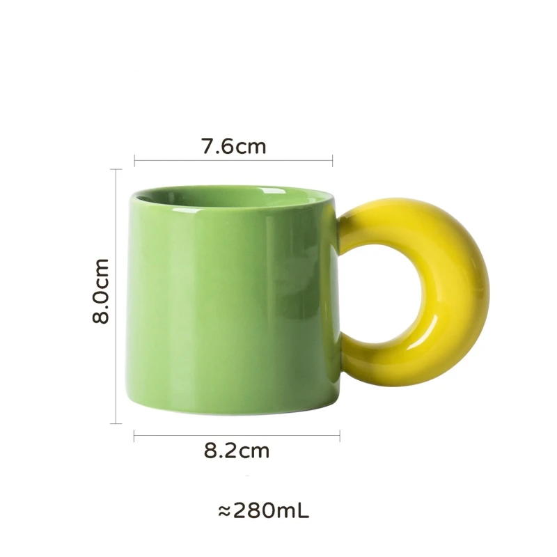 Nordic Creative Multicolor Moon Ceramic Mugs For Coffee Tea Milk Personalized Porcelain Cups Tableware Handmade Fashion Mug Cup