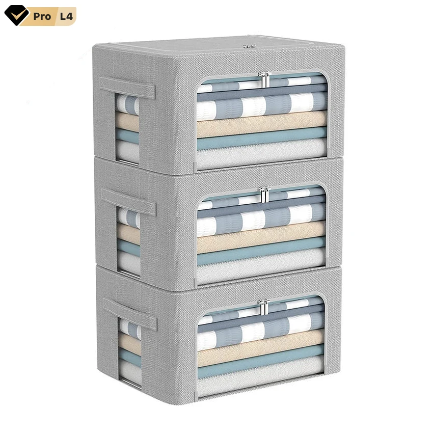 Customized Logo Large Capacity Collapsible Foldable Fabric Storage Boxes For Clothes Toy Organizer