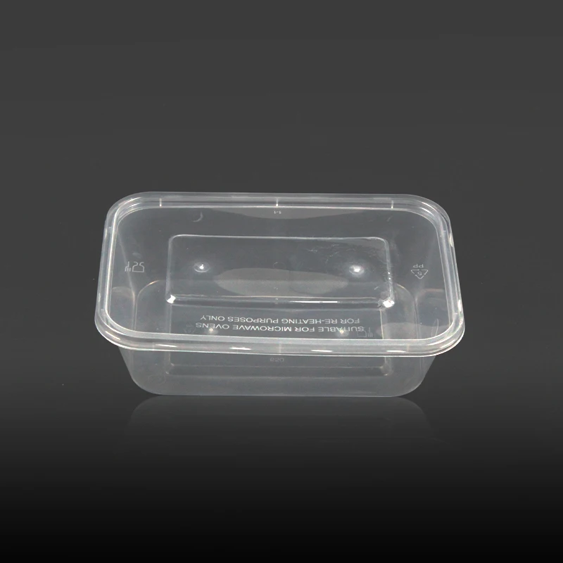 Microwavable Disposable Plastic Container Rectangular Take Out Food Container Packing Use PP Camping Plastic Dishes Plastic Bowl