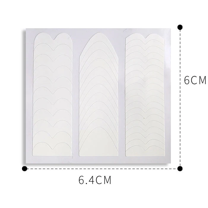 Hot Sale White False Finger French Manicure Tip Mixed Design Nail Sticker