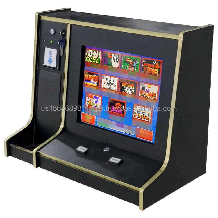 Mini Coin Operated Bar Top Wooden Cabinet 19/22inch Touch Screen Pog Game Machine