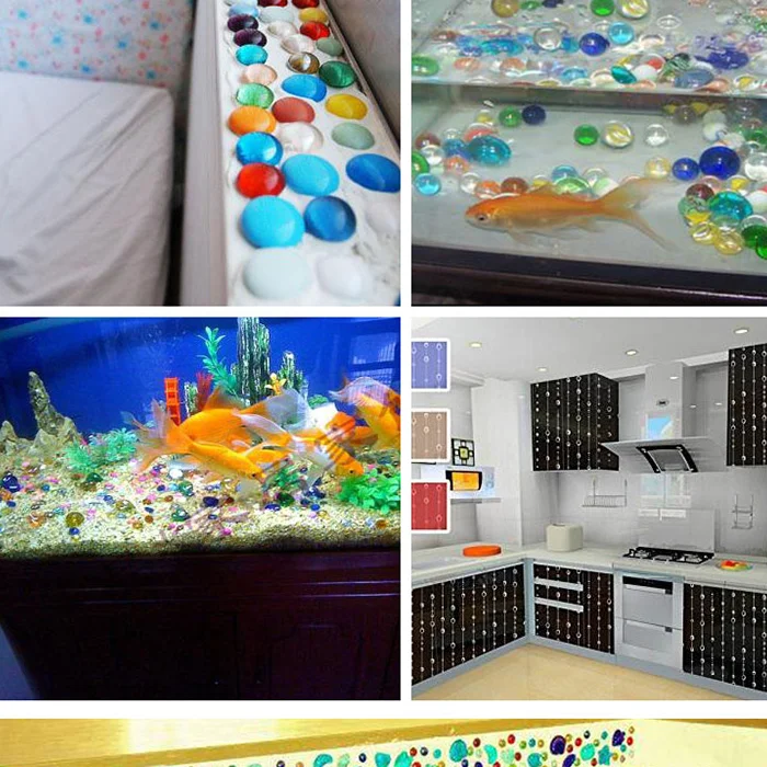 Design Fire Glass Beads Diamond Glass Pebbles for Patio Garden DIY Decoration