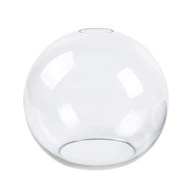 8' inch 20cm Hand Blown Clear Industrial Ball Glass Ceiling Pendant Light Globe Shade