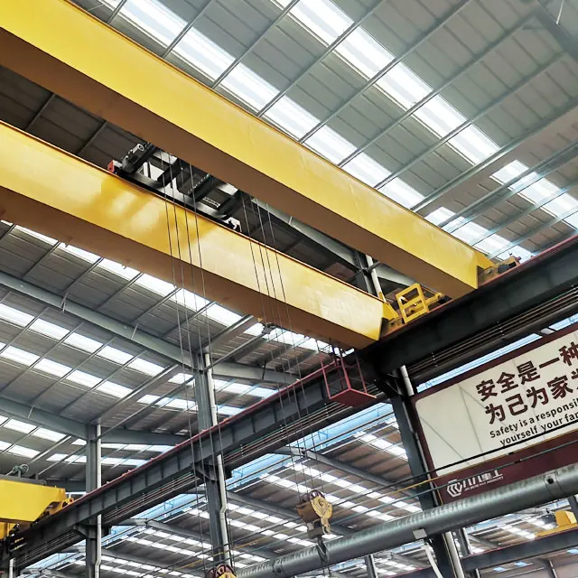 hot sale 10t lh model hoisting double girder bridge crane applied in steel factory