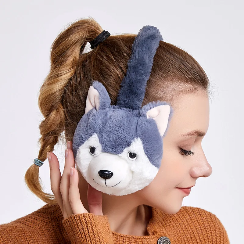 High Quality Plush Animals Shape  Ear Muffs Custom Fashionable Winter Walker Warm Ear Protection Warmuffs