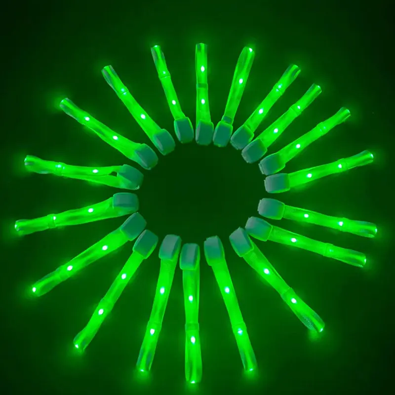 Remote controlled light up nylon webbing wristband programmed radio control luminous led bracelet
