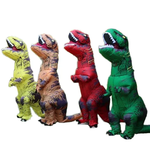 Source Factory Adult T-Rex Dragon Polyester Inflatable Cosplay Dinosaur Mascot Costume For Carnival