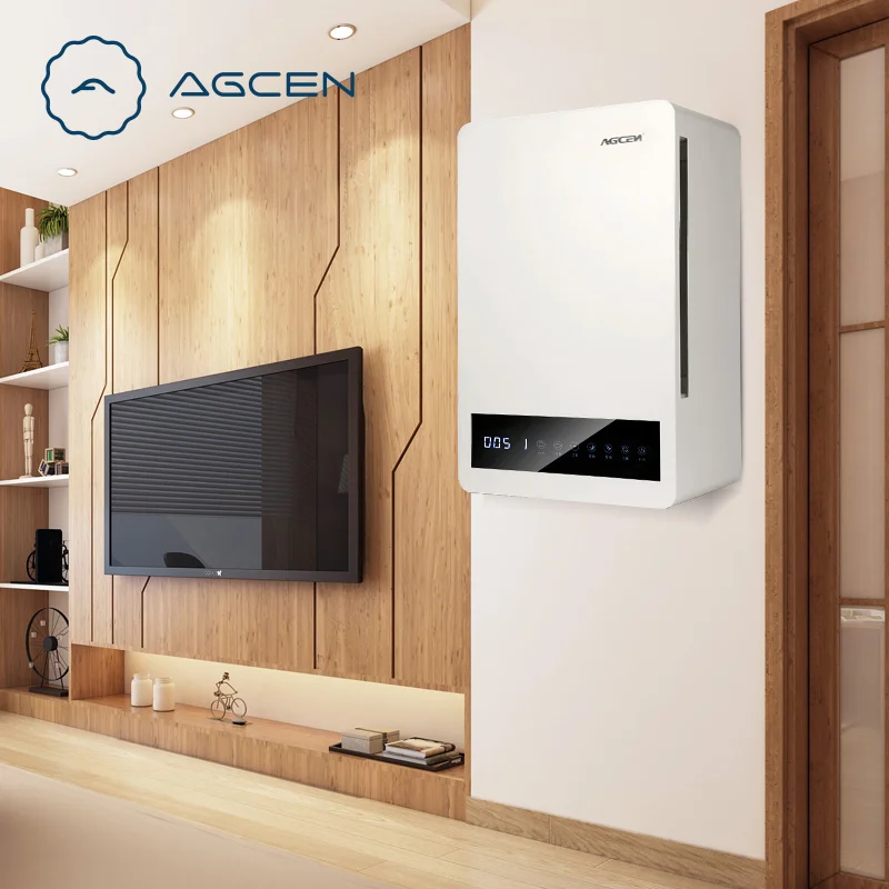 Wall Mounted Fresh Air Positive Pressure Ventilation System Home Air Purifier H13 Filter Air Recuperator Ventilation