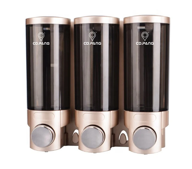 300*3ml Wholesale Bathroom shower soap shampoo dispenser 3 containers CD-3006B
