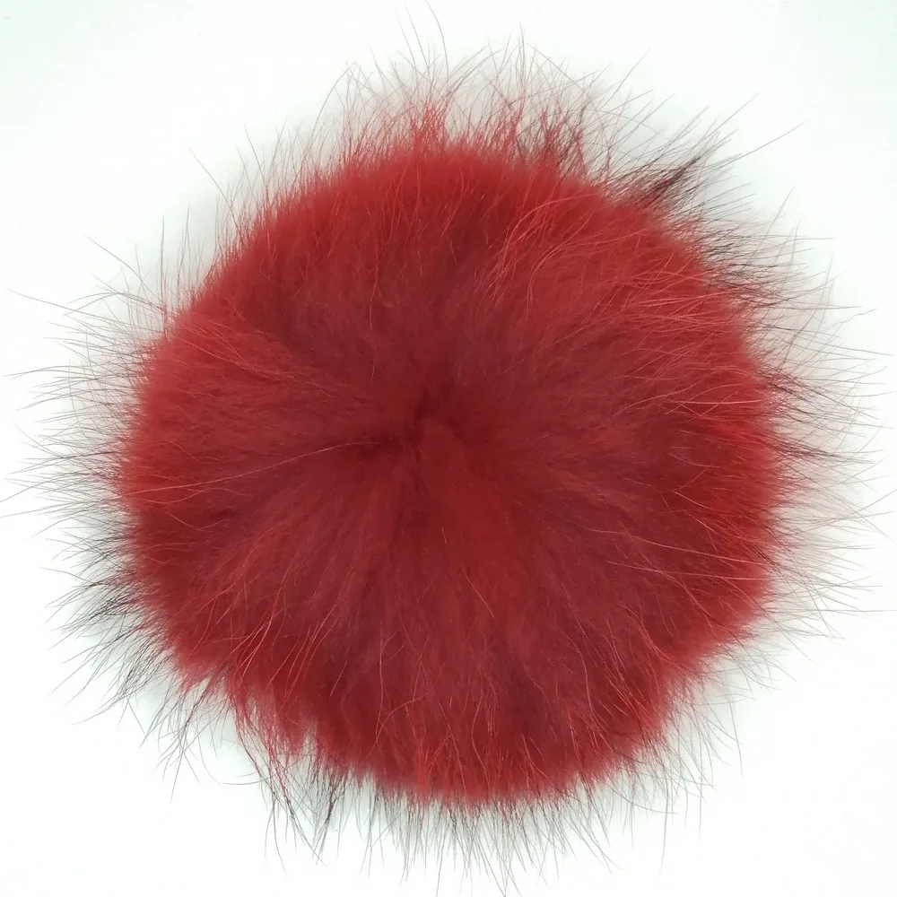 15cm Top quality genuine fur pompon real raccoon fur ball fluffy raccoon fur pom pom