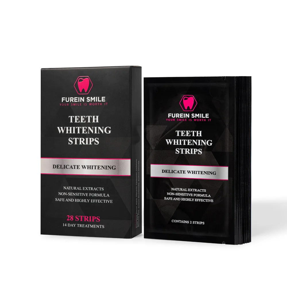 2024 Customizable Private Logo Home Teeth Whitening Kit 7-Days 28 Tooth Whitening Strip 6 Peroxide Oral Hygiene Teeth Whitening