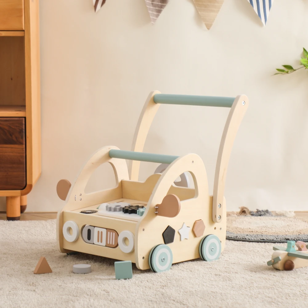 Baby Walker Trolley Toy Children Simulation Supermarket Shopping Cart 1-3 Years Old Infants Learn To Walk Montessori Toys