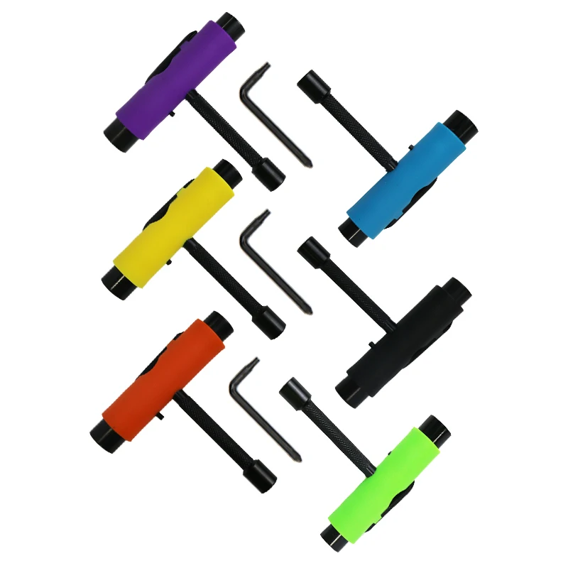 China Supplier Multifunctional T Tool  skateboard Custom  logo Skateboard T tools All In One Skate  Tools