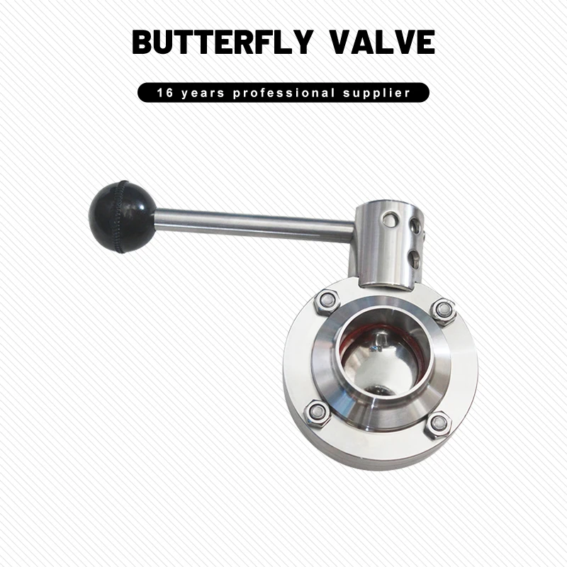 API/GOST/GB Factory Direct Pull Rod Type Sanitary Butterfly Valve Clamp Type Butterfly Valve This Soft Sealing Butterfly Valve