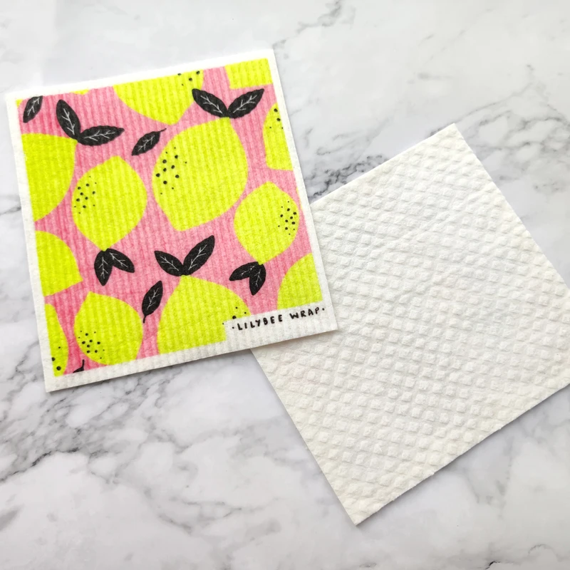 Good Quality Funny Dish Towels Eco-Friendly Natural Funny Kitchen Towels Colorful Printing Swedish Dish Cloth