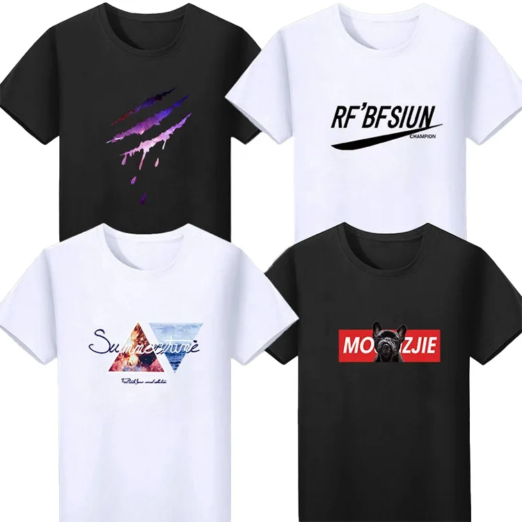 
Printing Promotional O-neck With Pattern Short Sleeve Men Casual Tee Shirt 