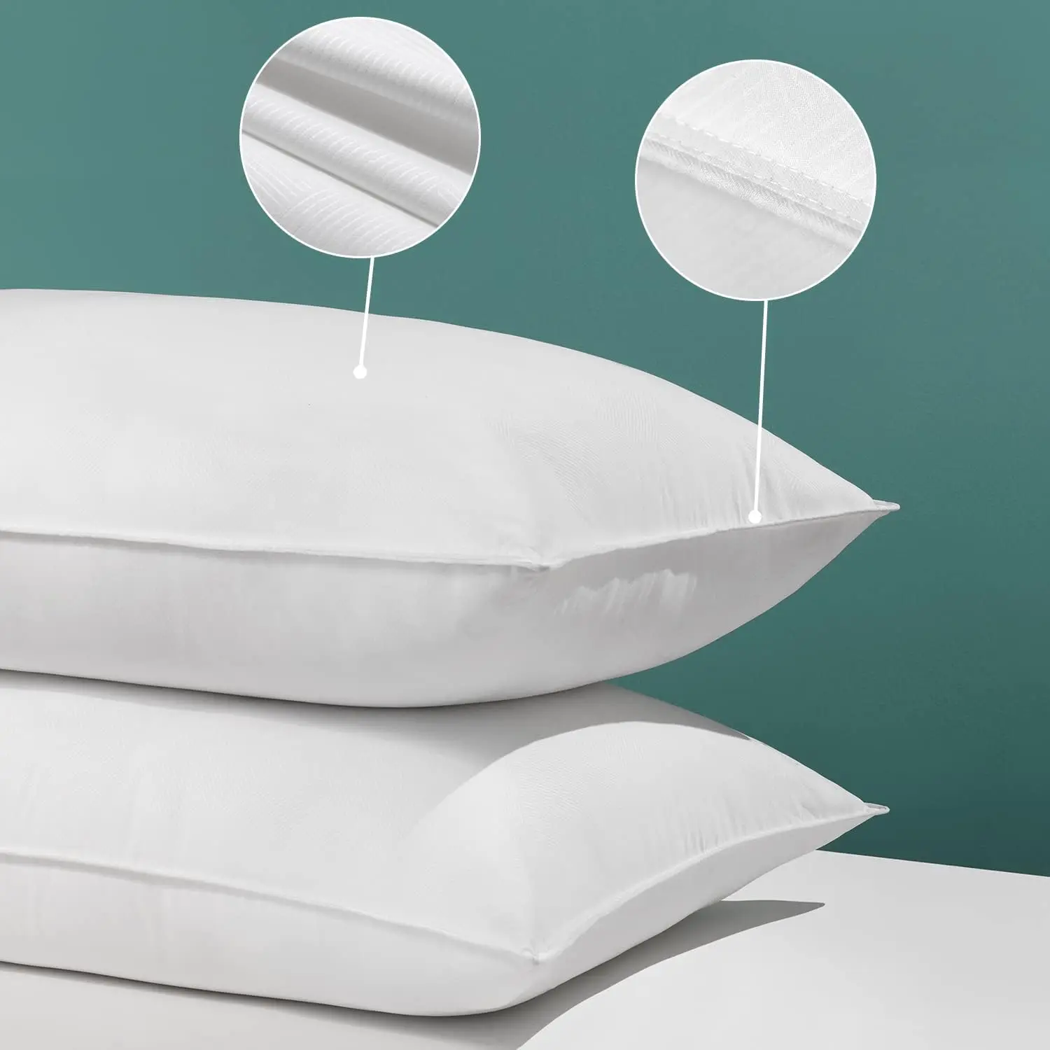 Pillows Standard Size Set of 2 - Luxury Hotel Collection Down Alternative Pillows for Sleeping