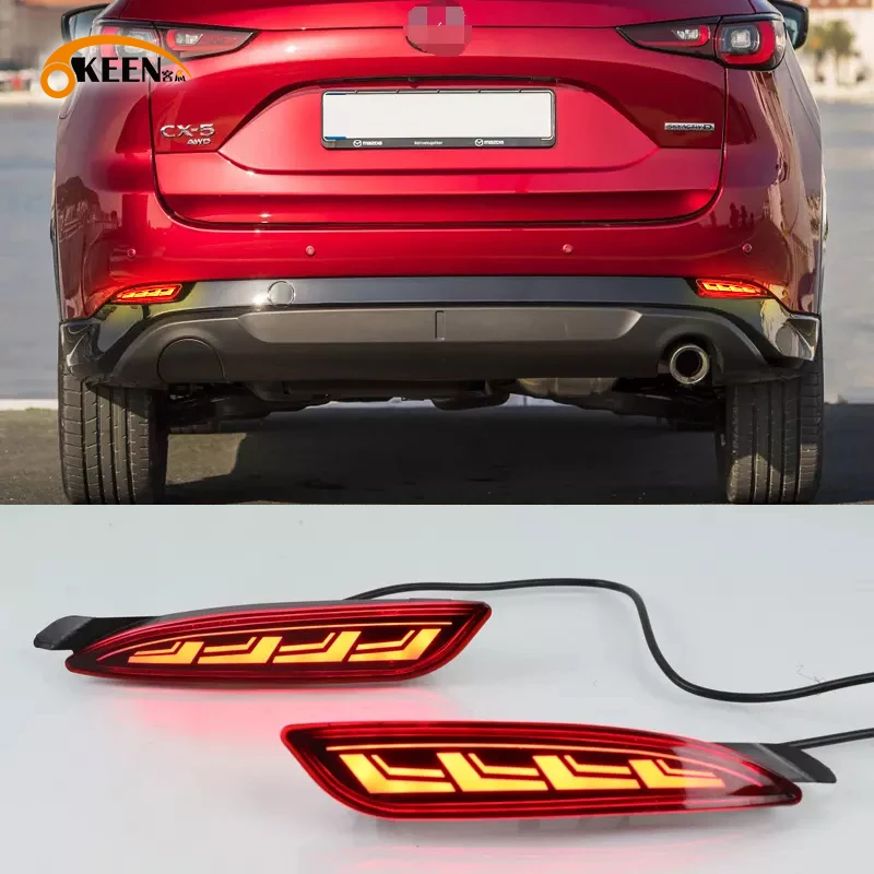 KEEN 12V Rear Bumper Light for Mazda CX-5 CX5 2022 Start-scan led Tail Light with Flow Turn Signal Brake Lamp