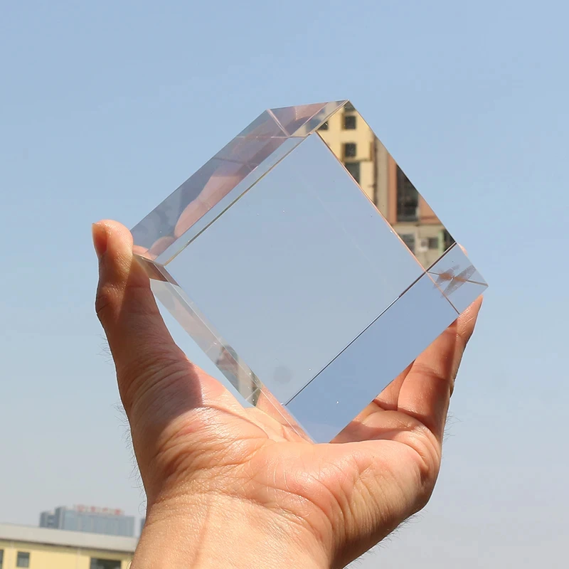Honor of crystal K9 Square Blank Glass Crystal Cube Block For Lasering DIY Paperweight Home Decor