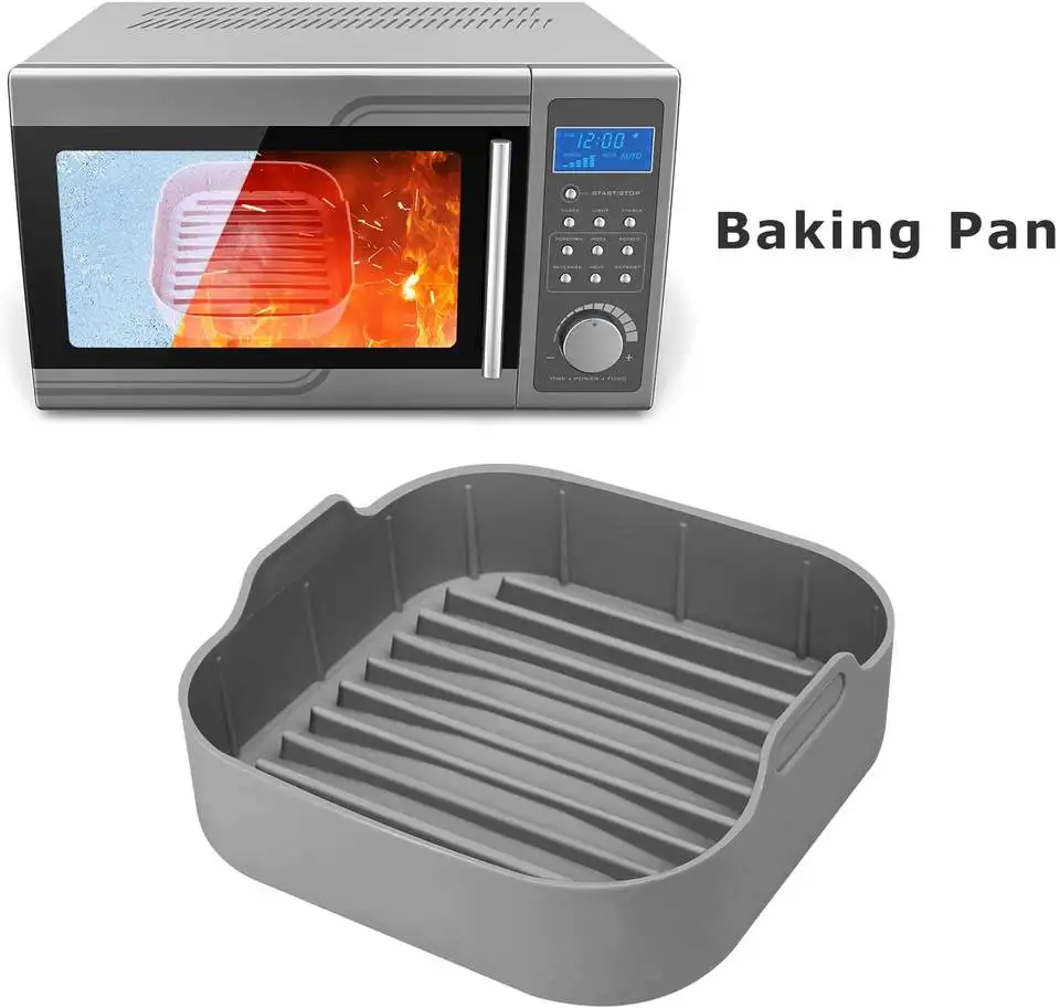 Kitchen Air Fryer Accessories Replacement Silicone Liners Basket Paper Liners Baking Tool Tray Silicone  Air Fryer Liners Pot