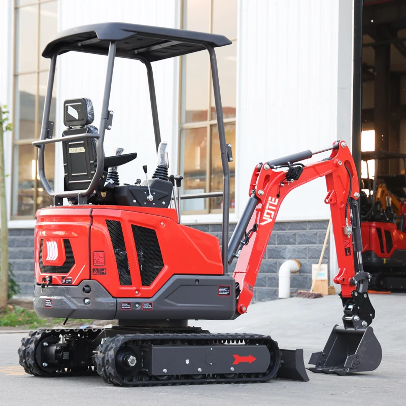 Good quality Mini Excavator 1 Ton EPA Engine  Crawler Micro Digger 1.6 tons 2 Hydraulic Farm mini small excavator Bagger