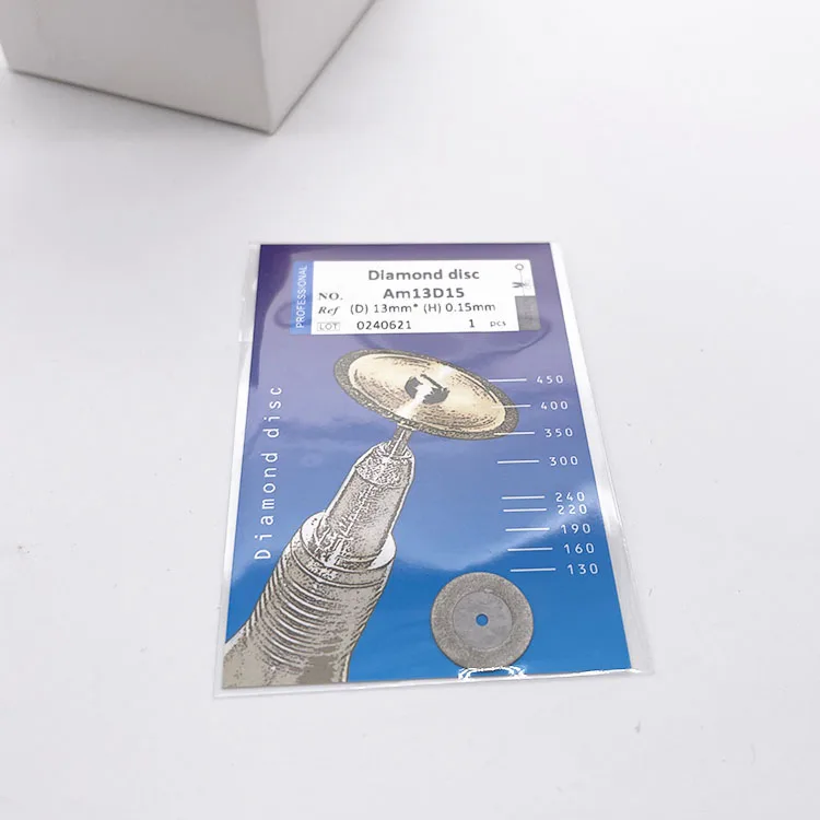 AM13D15 0.15mm extra thin double side full coated extra fine dental lab diamond grinding polishing separating cutting disc