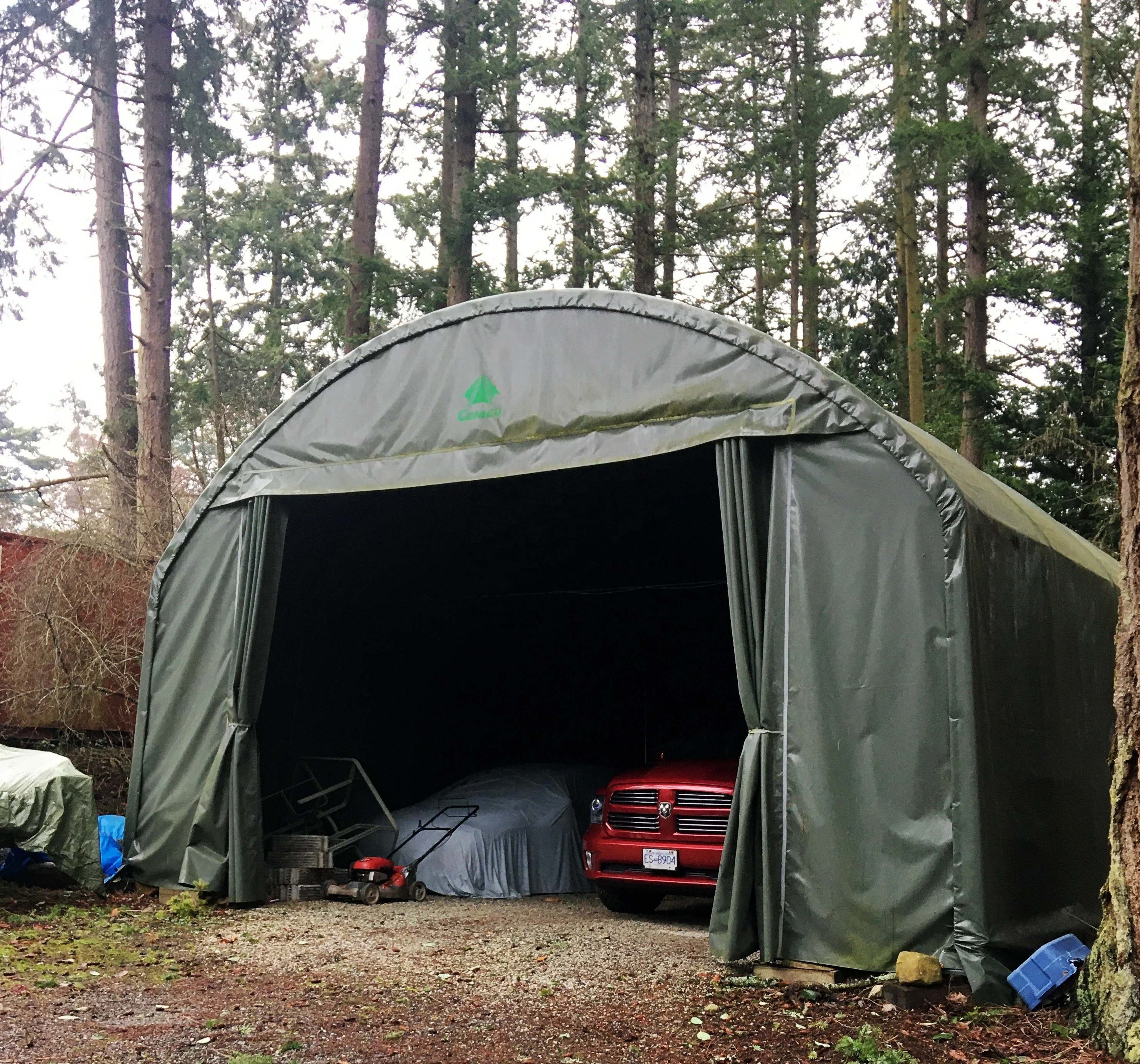 Fabric Storage Warehouse Tent , RV & Bus Shelter