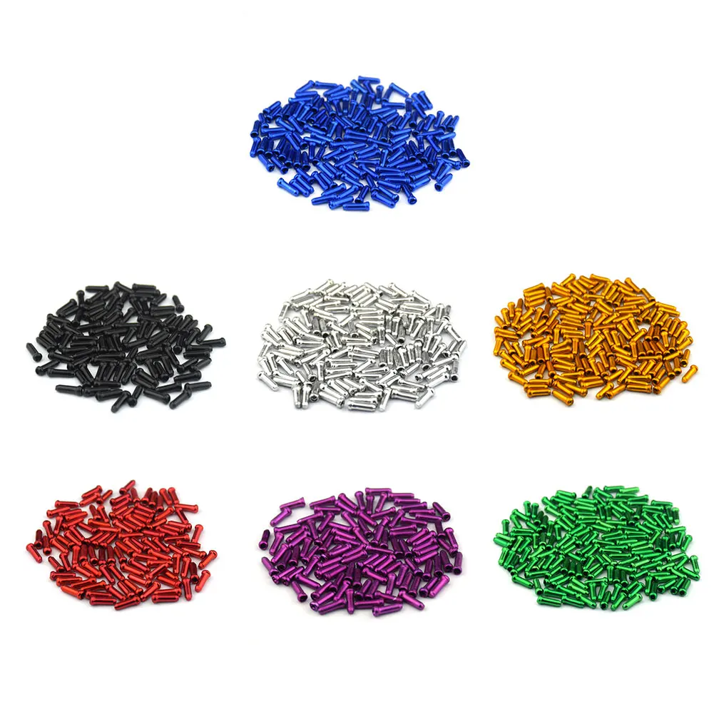 Cycling Bike Brake Cable Tips Crimps MTB Bicycles Derailleur Shift Cable End Caps Aluminum Alloy Cycling Supplies