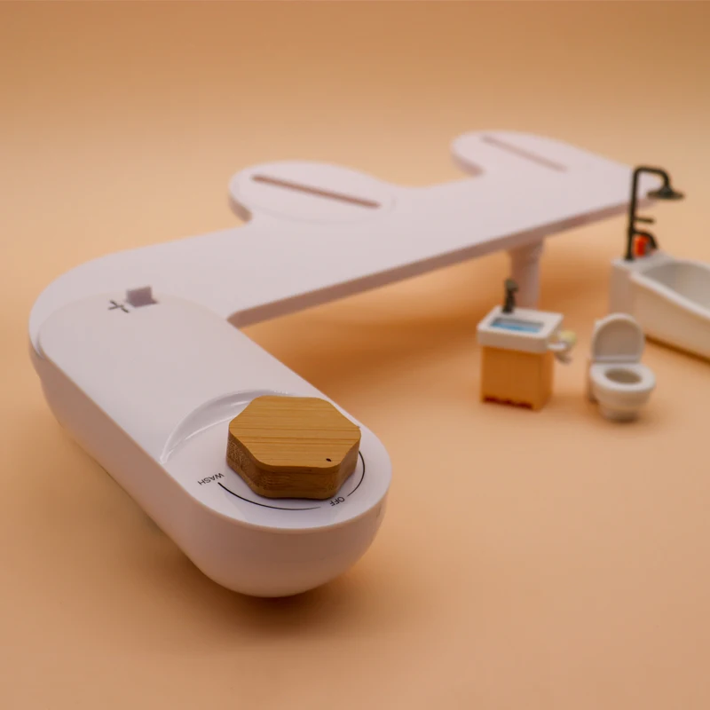 Toilet Bidet Seat Attachment Bidet Sprayer Adjustable Non-Electric Nozzle Self-Cleaning Cold Water Manual Bidet
