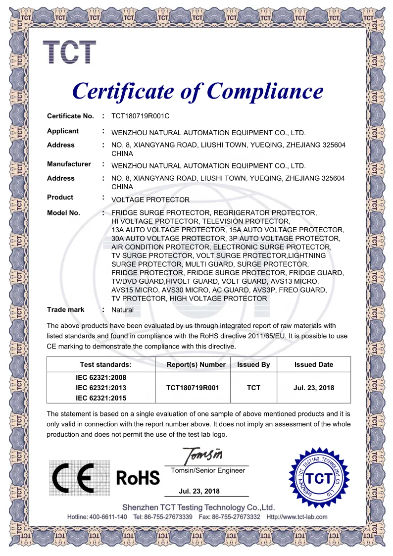 Natural Fridge Protector UK Type Stabilizer for fridge 220v appliance surge protector ac automatic voltage regulator