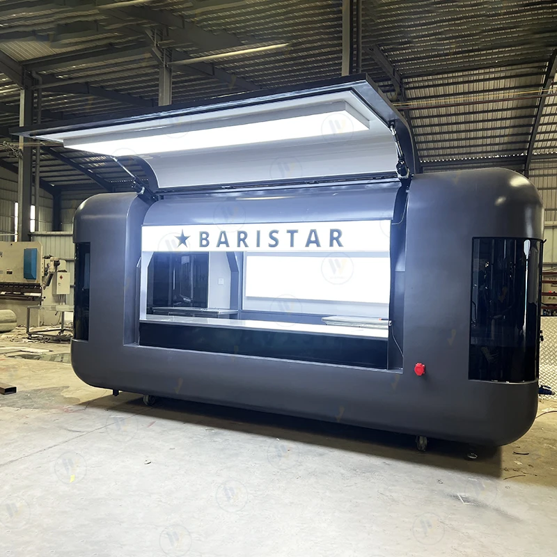 Factory Professional Design green Food Cart Mobile Camping BBQ Food truck USA  Street Small Food Trailer