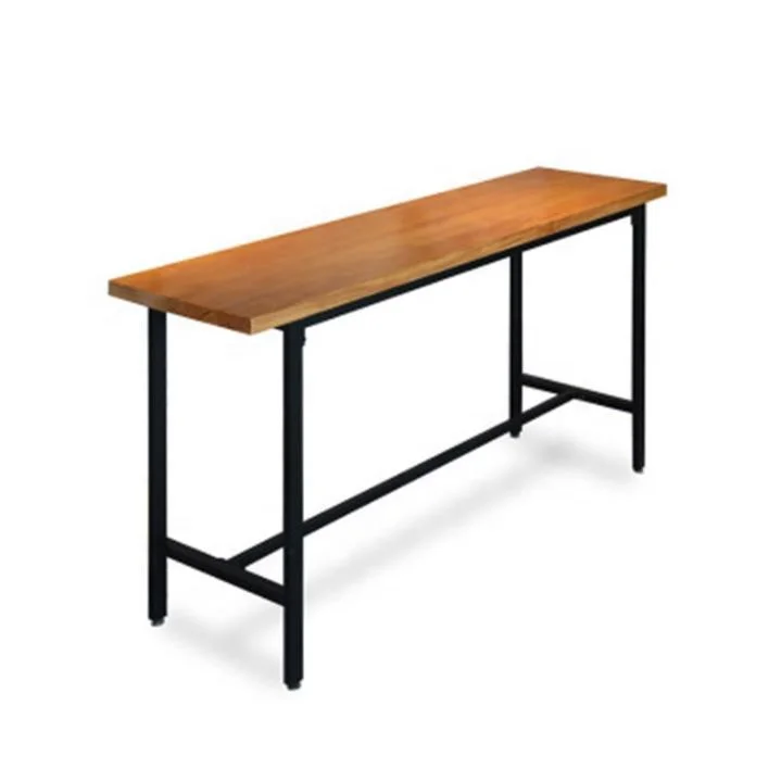 Folding Wood Rectangular Dining Table Canteen Bar Table