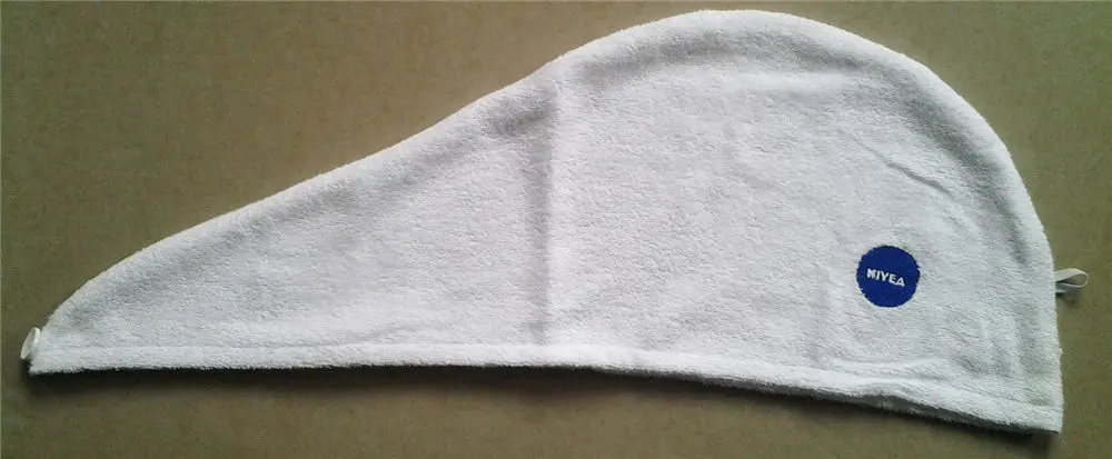 Quick Dry 100% Cotton Eucerin Custom Logo Hair Turban Towel