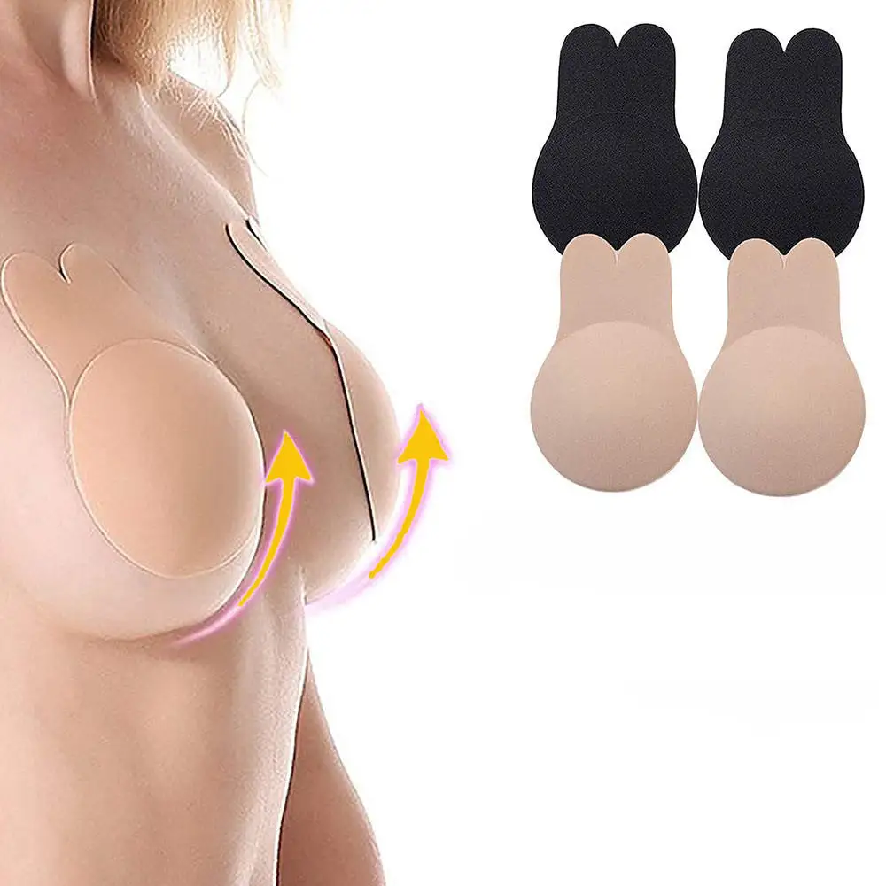 Reusable Sticky Bra Tape boob lifter  freebra silicone adhesive bra photos strapless bra with tape adhesive