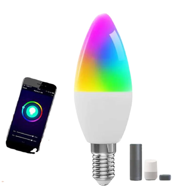 C37 5W 6W 7W 9W 10W 12W 15W 18W RGB CCT Tuya приложение светодиодные умные