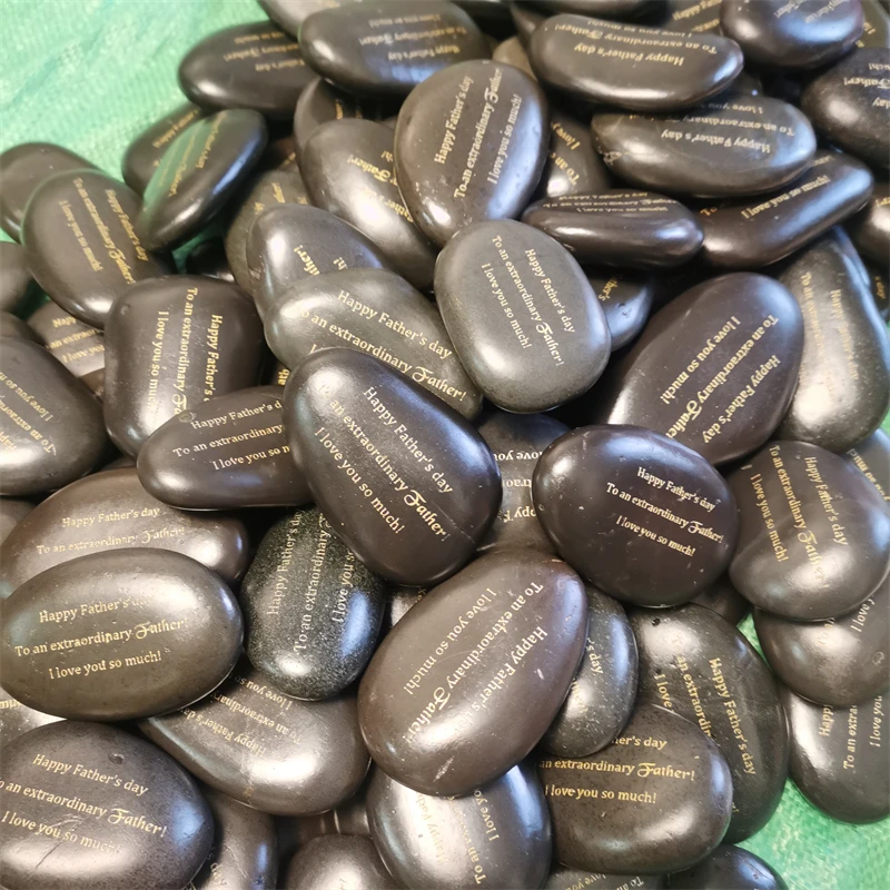 Оптовая продажа под заказ, 4-8 см, Вдохновляющие Слова, говорящие камни, гравированный речной камень, ремесло, камень