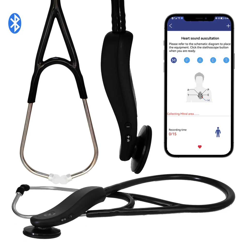 Lannx uFine W1 Smart Blueth электронный доктор с цифровым беспроводным медицинским стетоскопом
