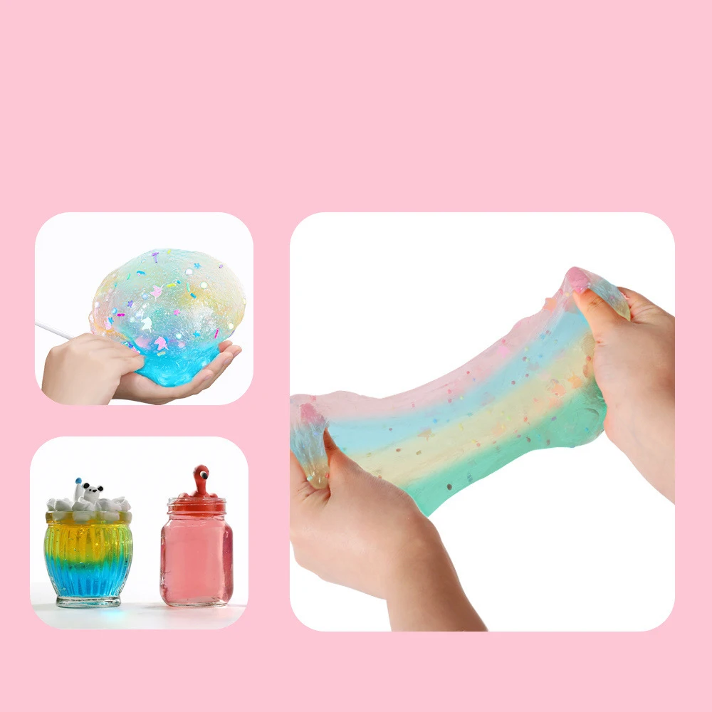 Toy Monster Slime Kit for Girls  Glow in Dark Slime Making Set for Kids Make Soft Slime Balls with Powder Boys Ideal Party Gift