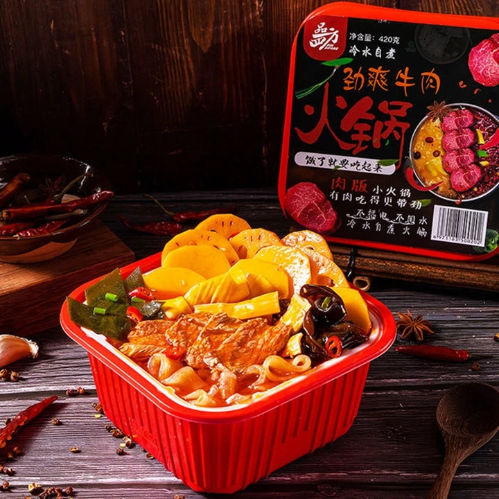 
Wholesale Chinese Instant Self-heating Beef Hot Pot with the Best Flavor and the Freshest Ingredients 