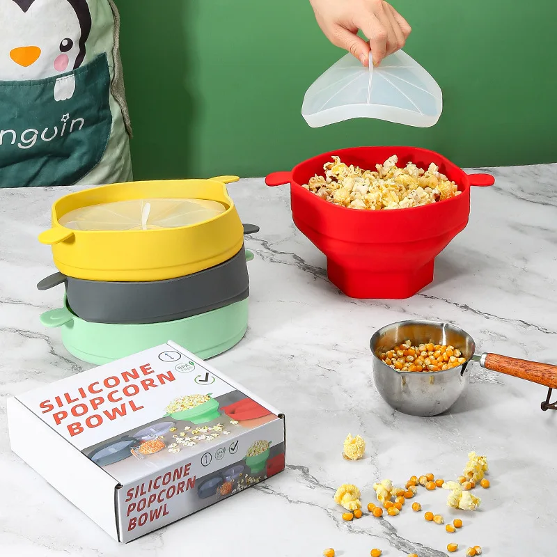 New Product Silicone Popcorn Popping Bowl folding Microwave Silicone Popcorn Maker Bowl