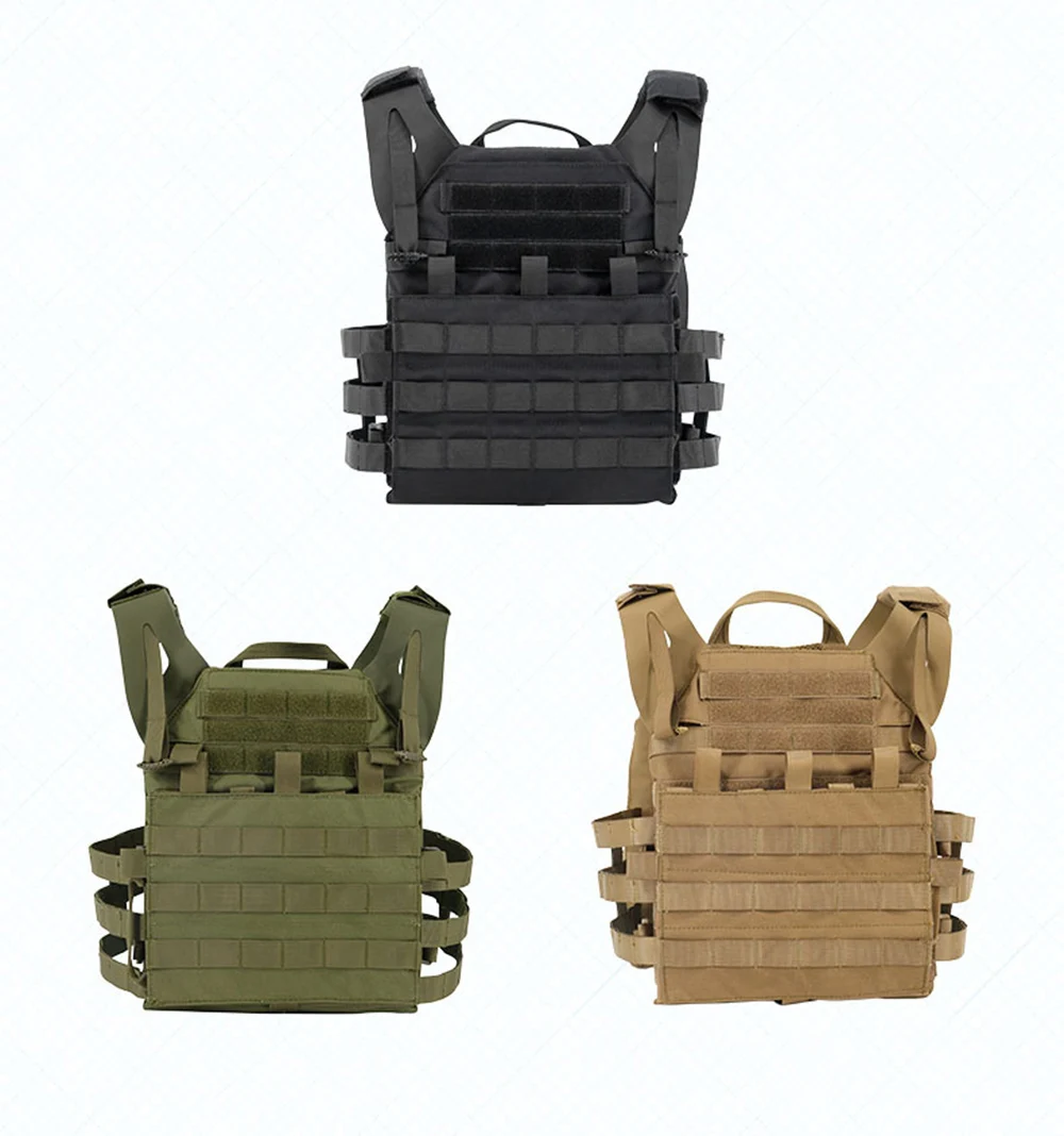 Multi Function 500D Nylon Durable Plate Carrier Lightweight Mini Tactical Vest with pouches