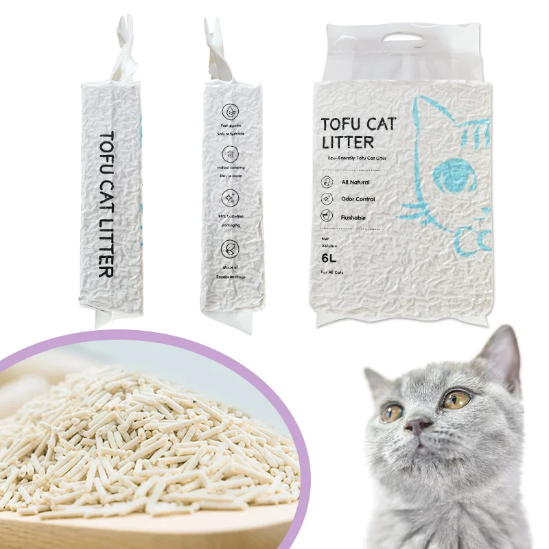 Pet Products Cat Litter Sand Factory Sale Natural Tofu Cat Litter Organic Eco-Friendly Cat Litter