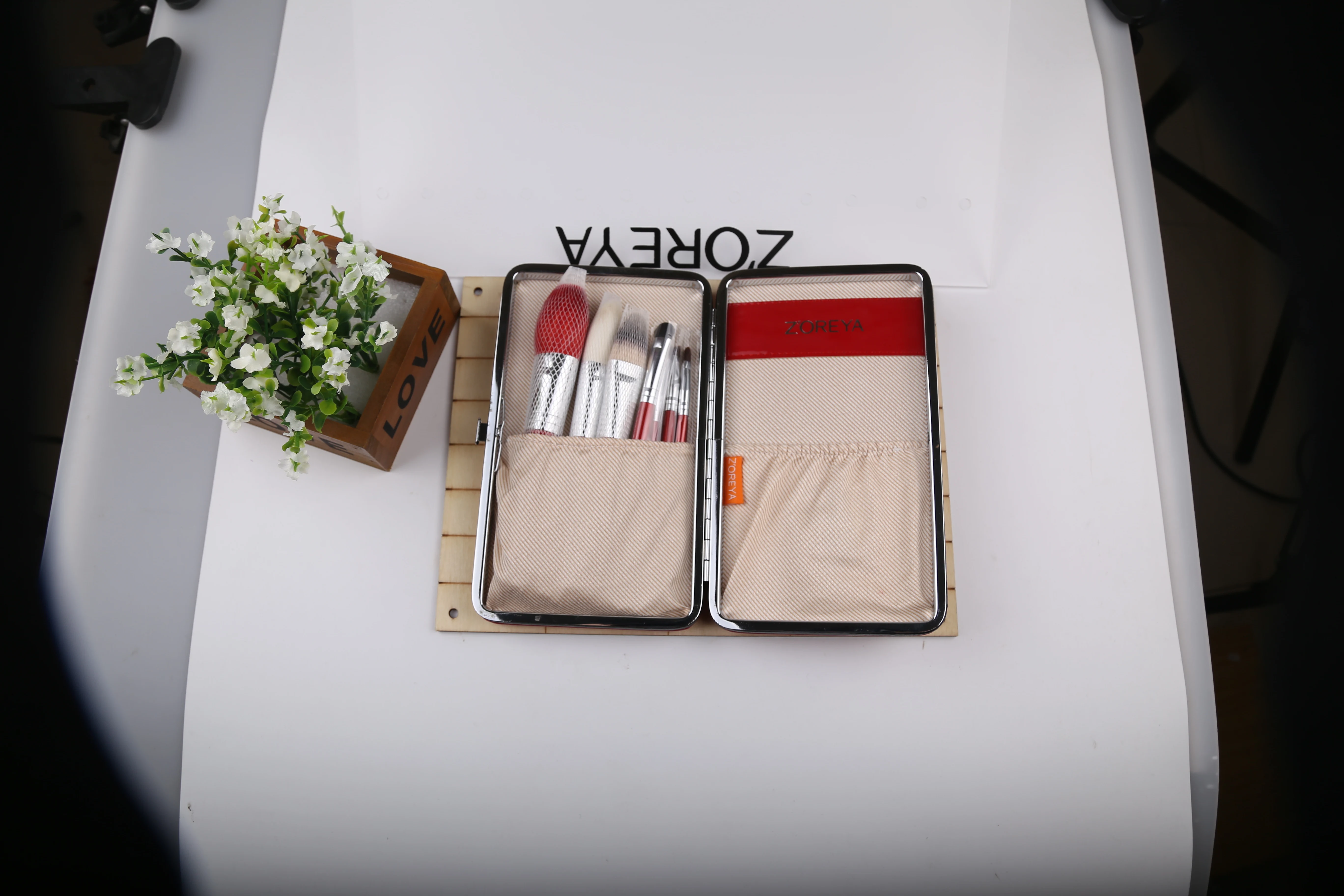 7pcs Brushes Handle Wool Hair Makeup Sets Unique Products Red 2019 Goat Hair Cosmetic Brushes Face Powder Brush 3600