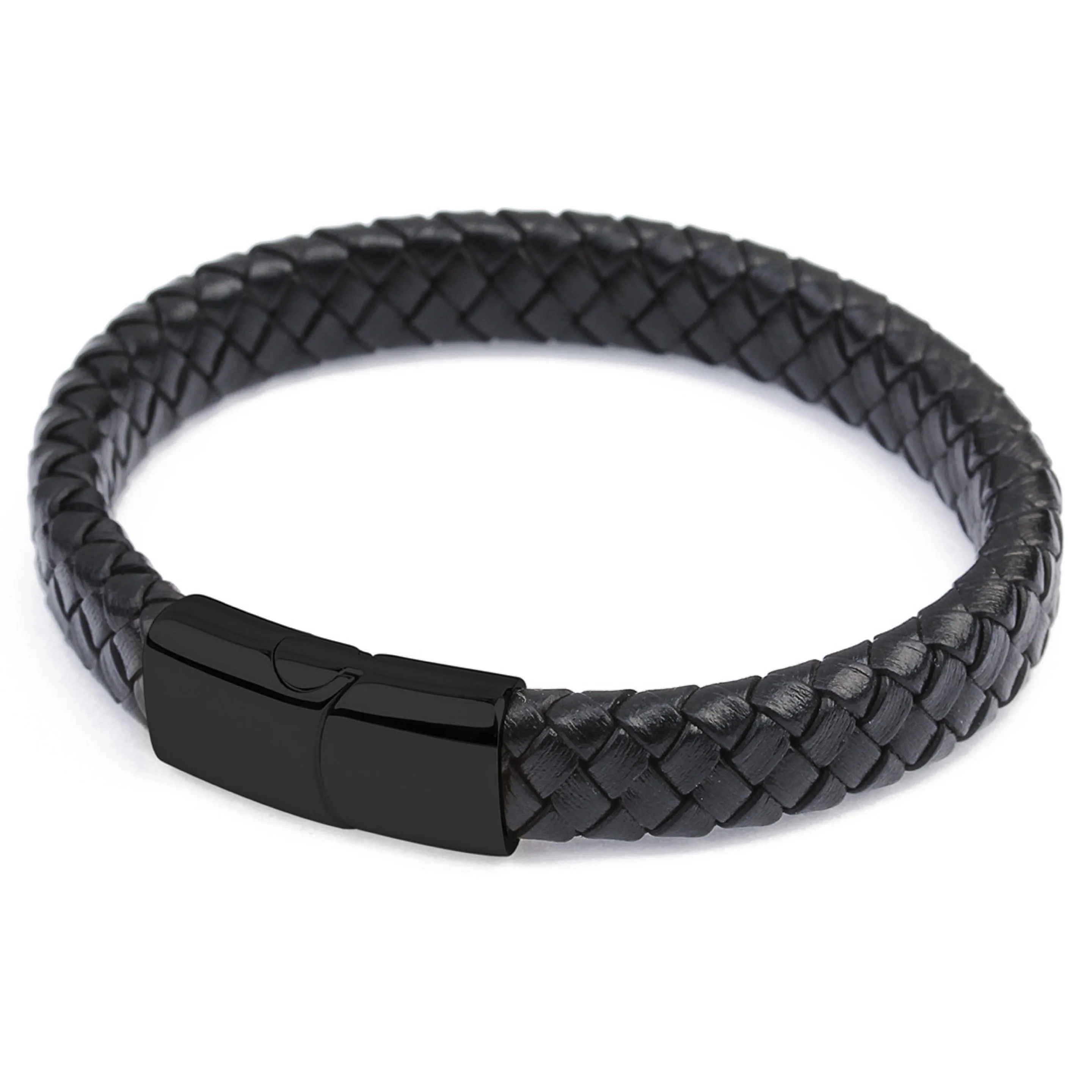Wholesale Logo Engraving Genuine Leather Micro Fibre Bracelet Stainless Steel Custom Men Jewelry Magnetic clasp Leather Bracelet