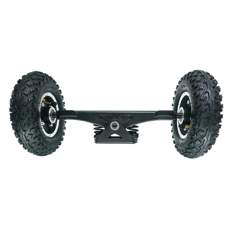 Pneumatic All Terrain Tire Kit with 11' trucks + 6384 Motor 4000W Belt Motor 2pcs +  8' Offroad Wheels for DIY Skate Board