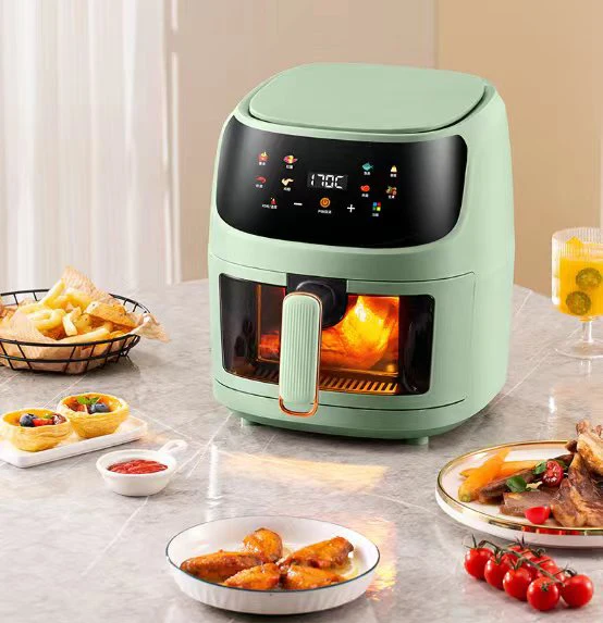 sliver crest 8L air fryer multi-function super-heated electric air fryer digital control oil free air frier with viewing window