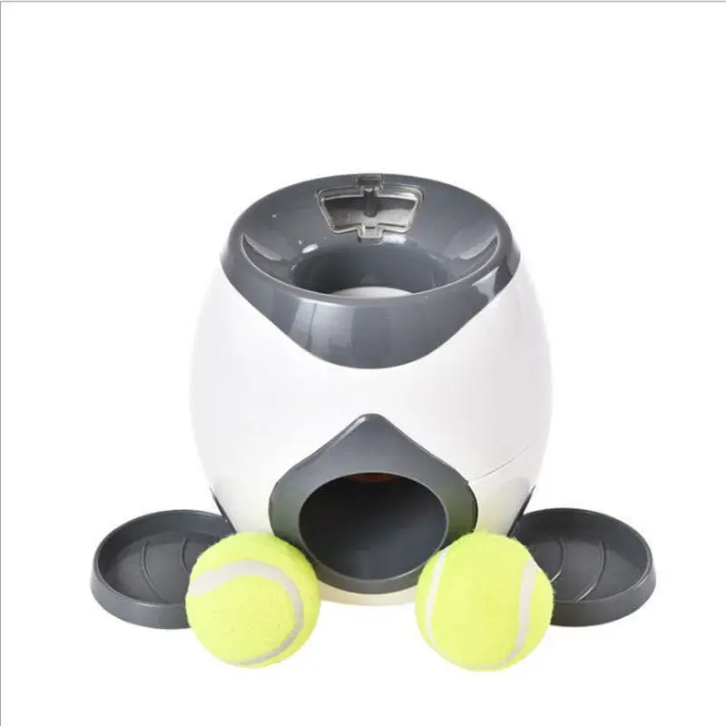 Interactive Dog Training Reward Machine Pet Tennis Feeder and Serving Toy Leaky Food Training Device for Pet Interaction