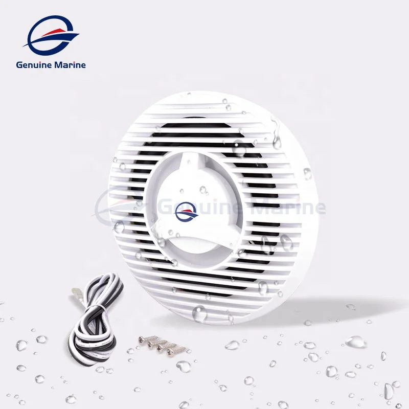 Genuine Marine 6.5 inches Marine Speakers Pair Waterproof Marine Speakers 2 Way Full Range Stereo White Boat Speaker